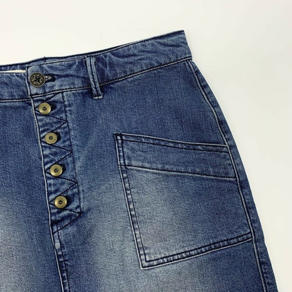 Pilcro and the Letterpress Denim Pencil Skirt - Picture 3 of 9